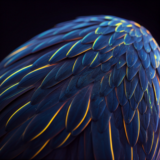 UV feathers pattern